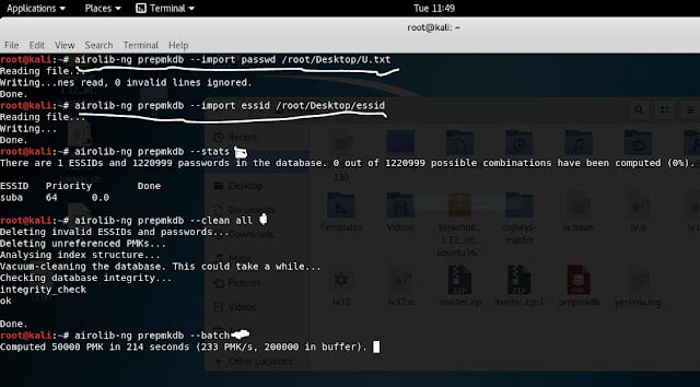 Aircrack-ng with Airolib-ng